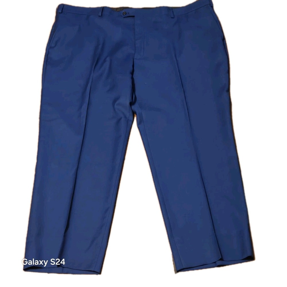 Jos. A. Bank navy chino pant men 48x29 100% Wool Preppy Office Formal Work